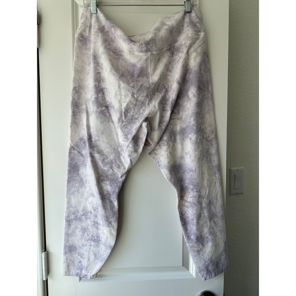 Old Navy Active PowerChill Extra High Rise Crossover Leggings Purple Tie Dye 2X - Picture 5 of 5